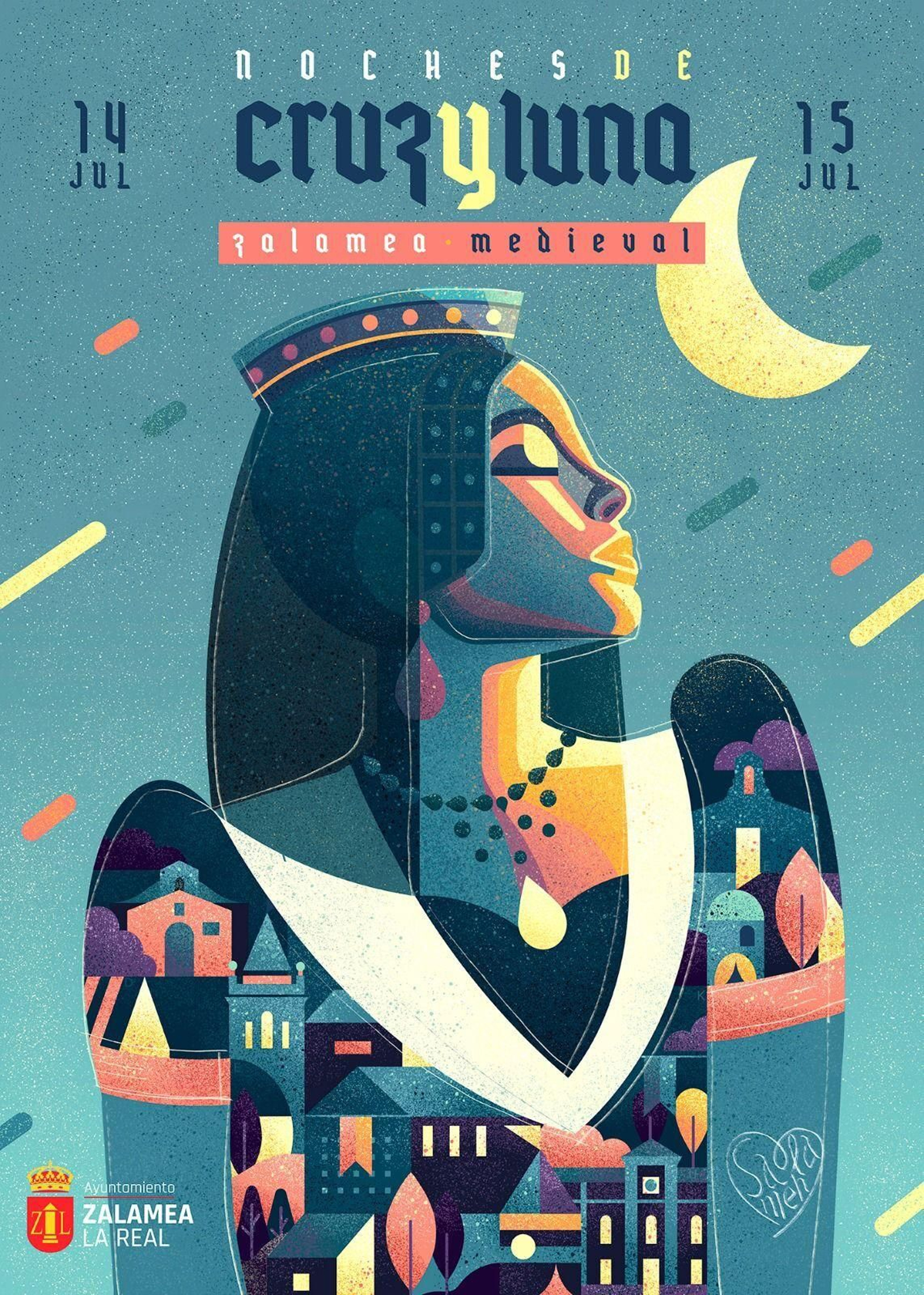 Cartel de las 'Noches de Cruz y Luna' de Zalamea la Real