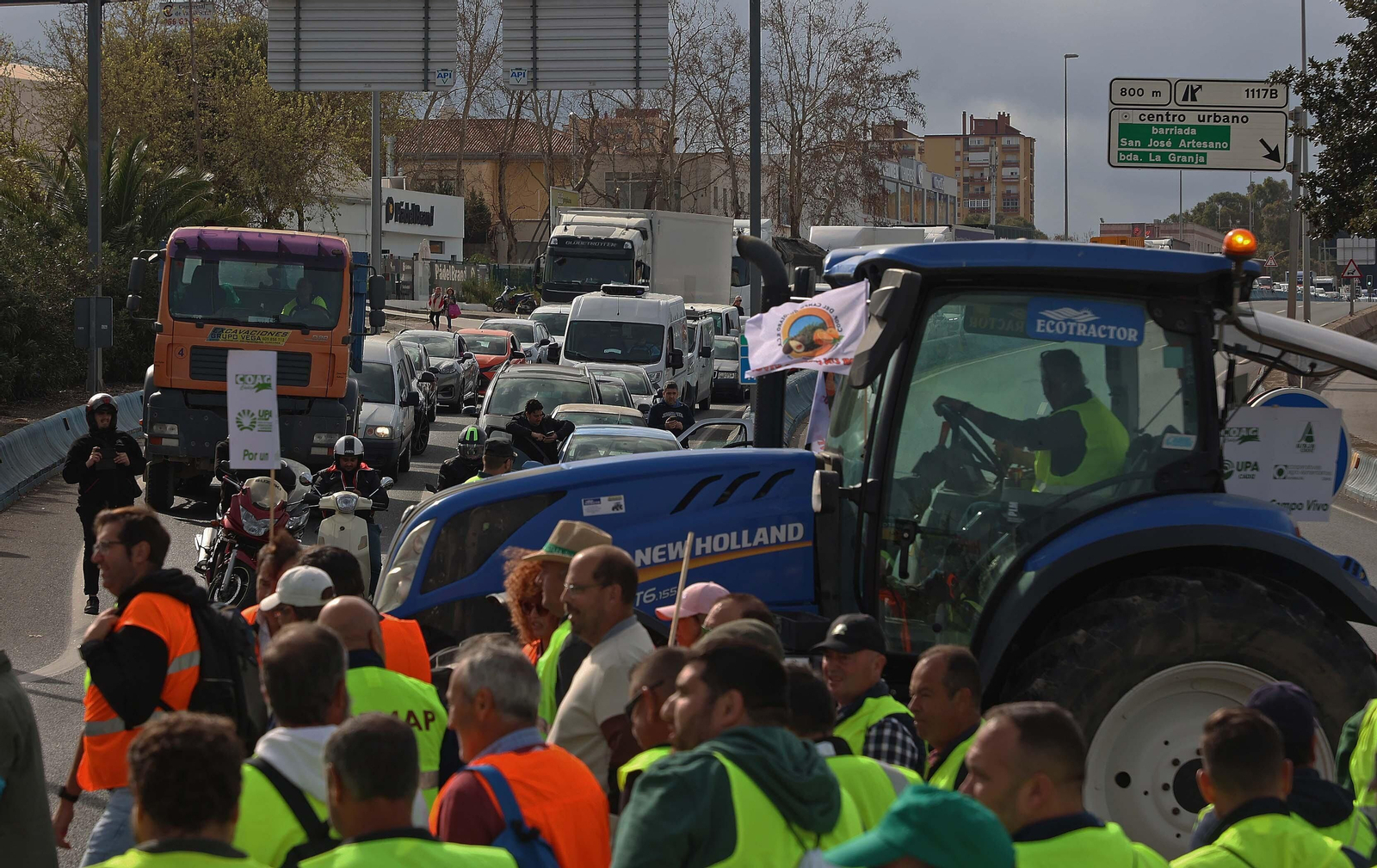 Imágenes de las protestas de los agricultores en Algeciras