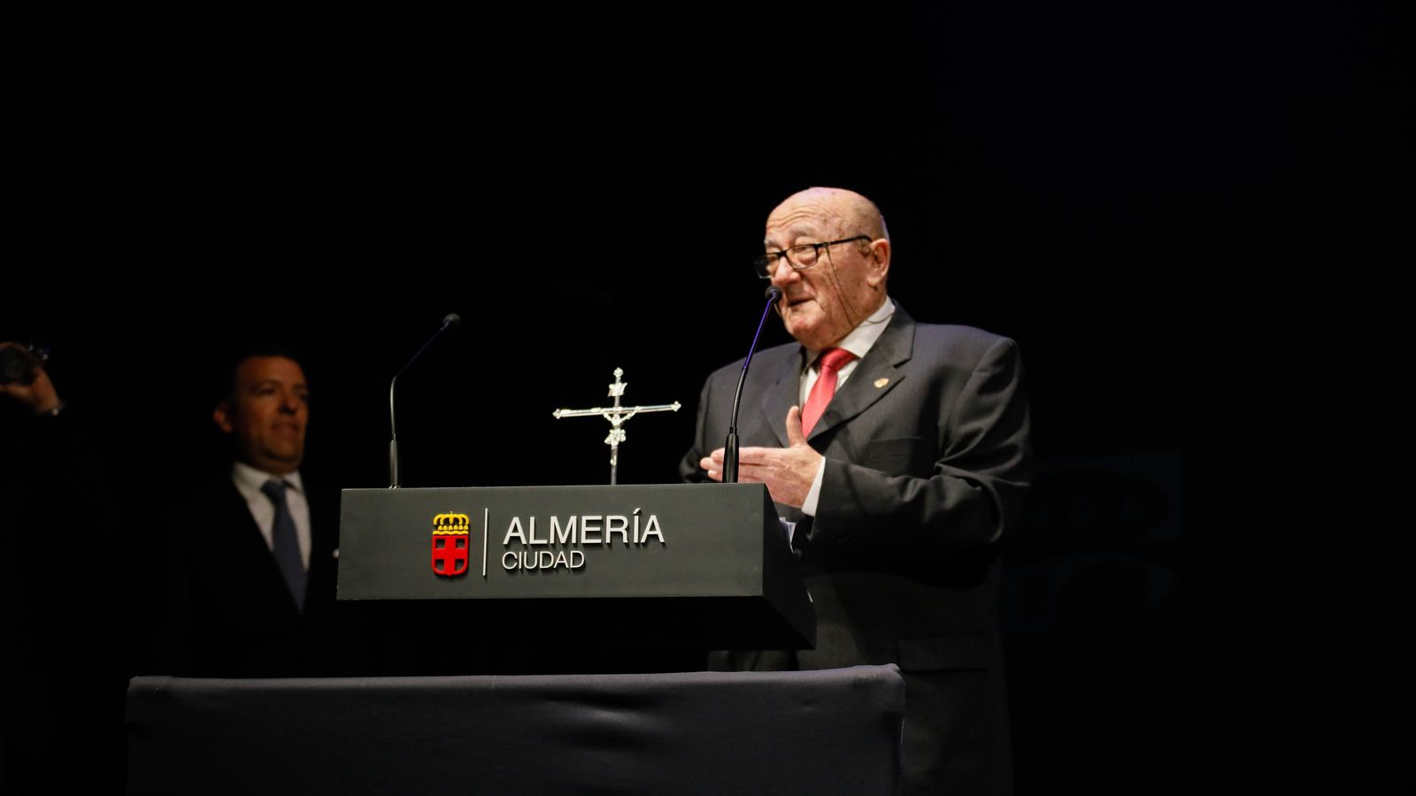 Rafael López Usero, Guión de Honor, durante su discurso de agradecimiento