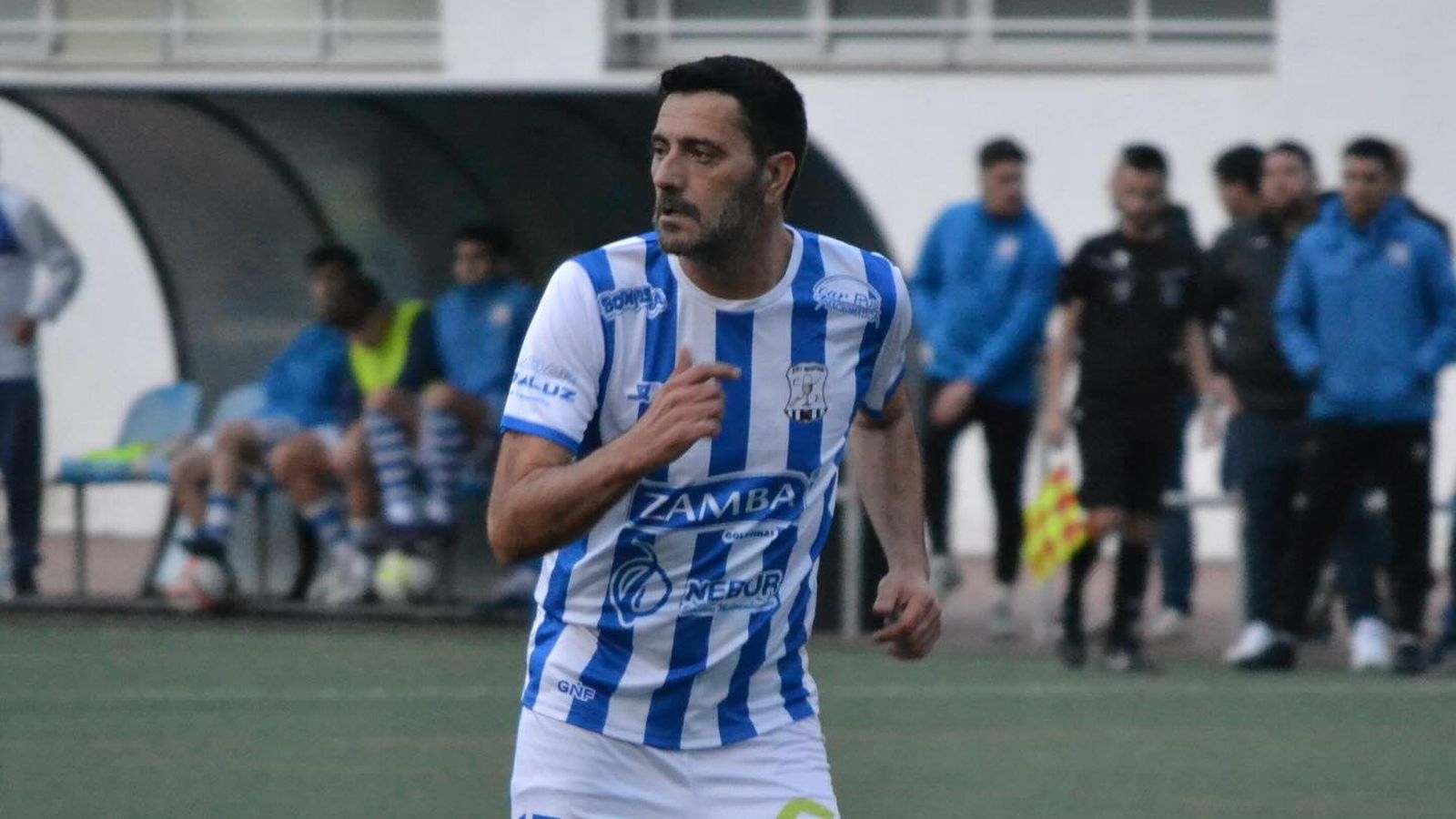 Dani Güiza, en el estreno con el Jerez Industrial.