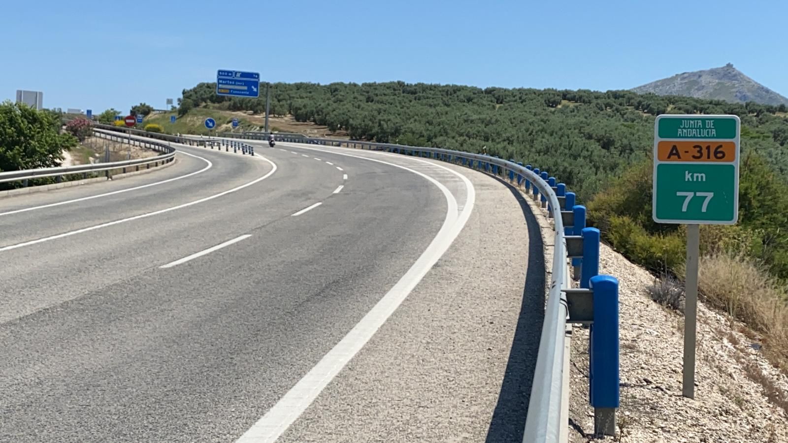 Autovía del Olivar a su paso por Martos
