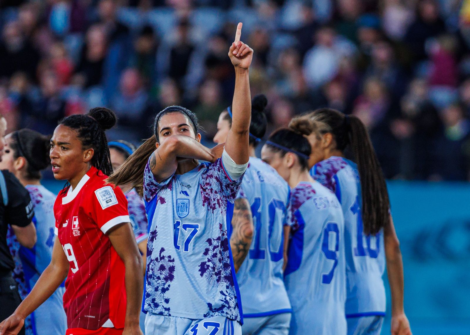 Las fotos de la goleada de España a Suiza en el Mundial femenino