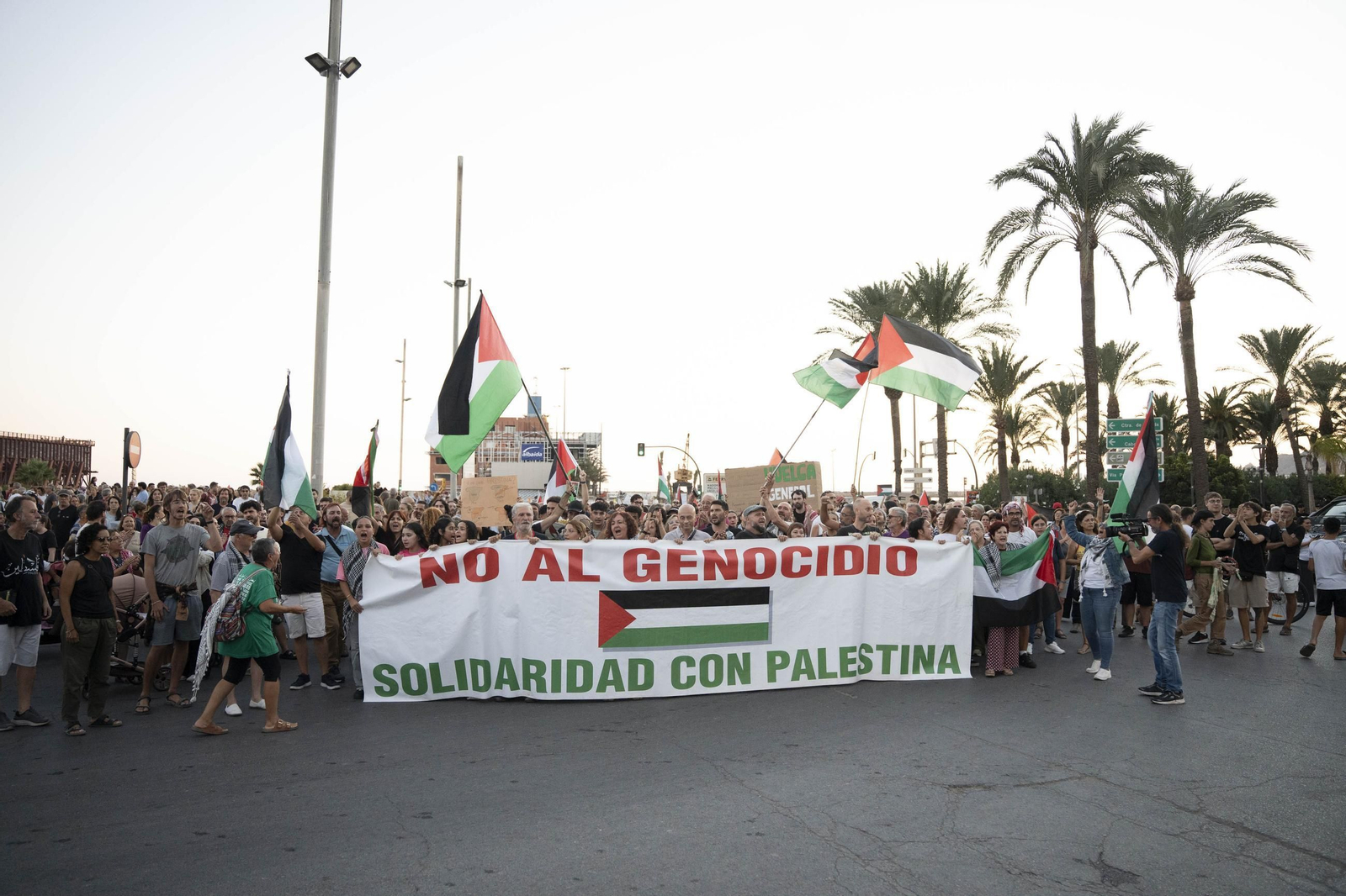 Manifestación convocada por la Plataforma Almería por Palestina
