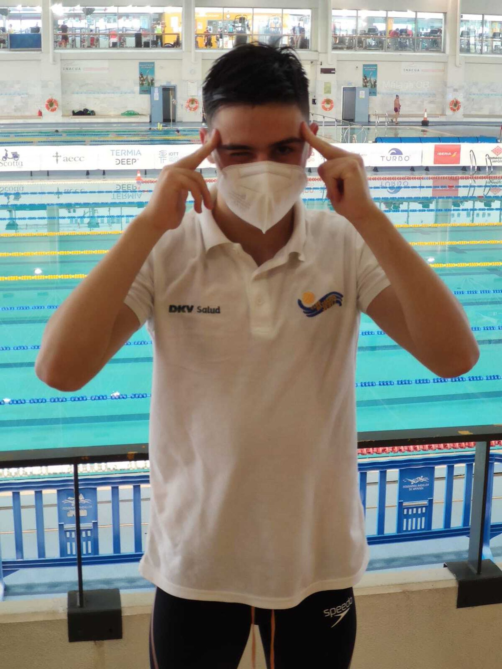 Ángel Belinchón, feliz en el Nacional infantil celebrado en Málaga.