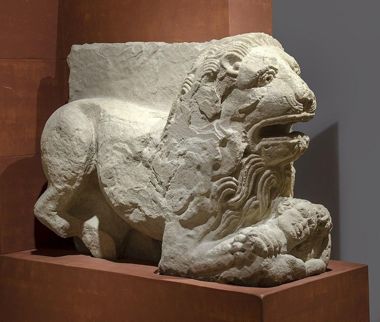 Este león ibérico fue hallado la puerta norte del yacimiento de Cástulo.