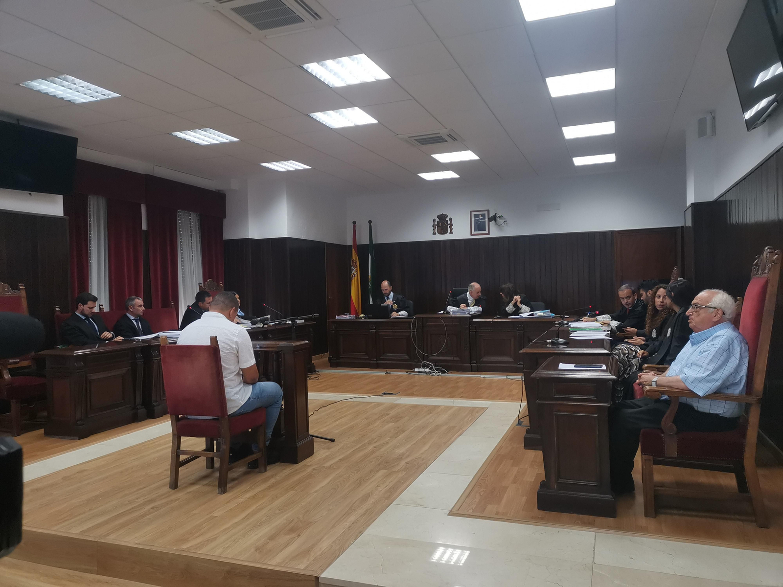 El acusado del atropello mortal en la sala de vistas.