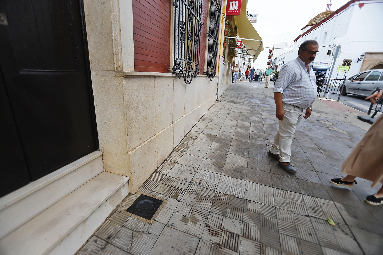 Imágenes del lugar del atropello múltiple en Gibraleón que provoco un fallecido y varios heridos en diferentes terrazas
