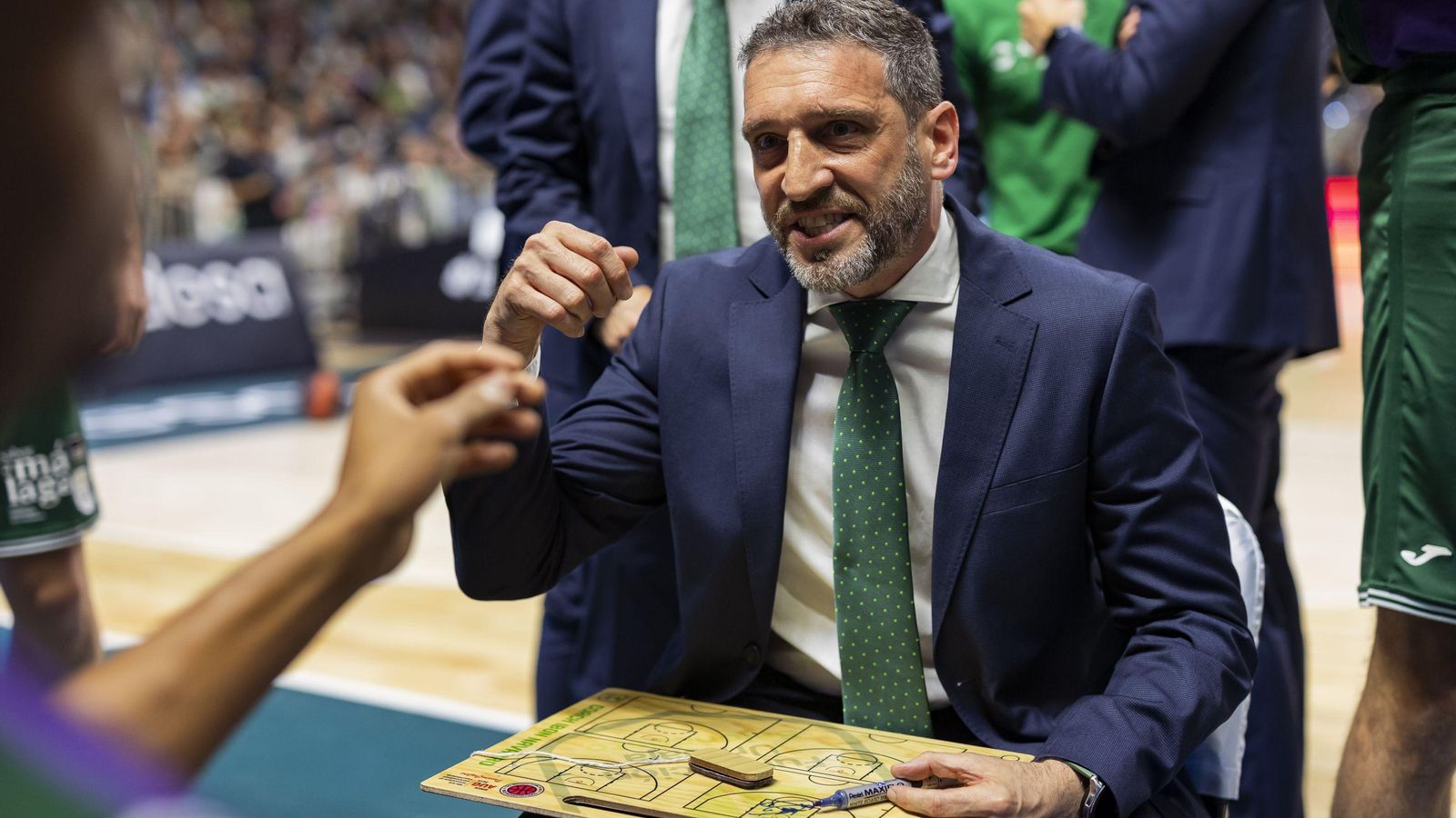 Ibon Navarro, en un tiempo muerto.