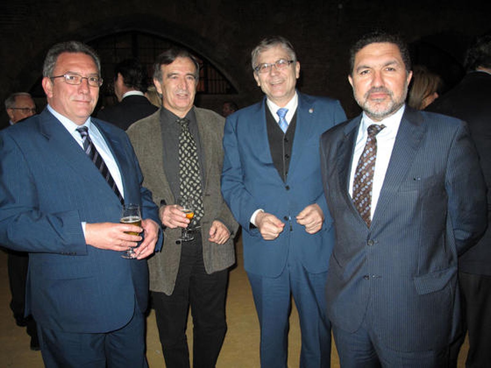 Ignacio Pozuelo, director del Instituto de Estadística de Andalucía; Vicente Granados, presidente del Observatorio Territorial de Andalucía; el catedrático de Ecología, Francisco Novo, y Gaspar Llanes, secretario general de Economía. / Victoria Ramírez