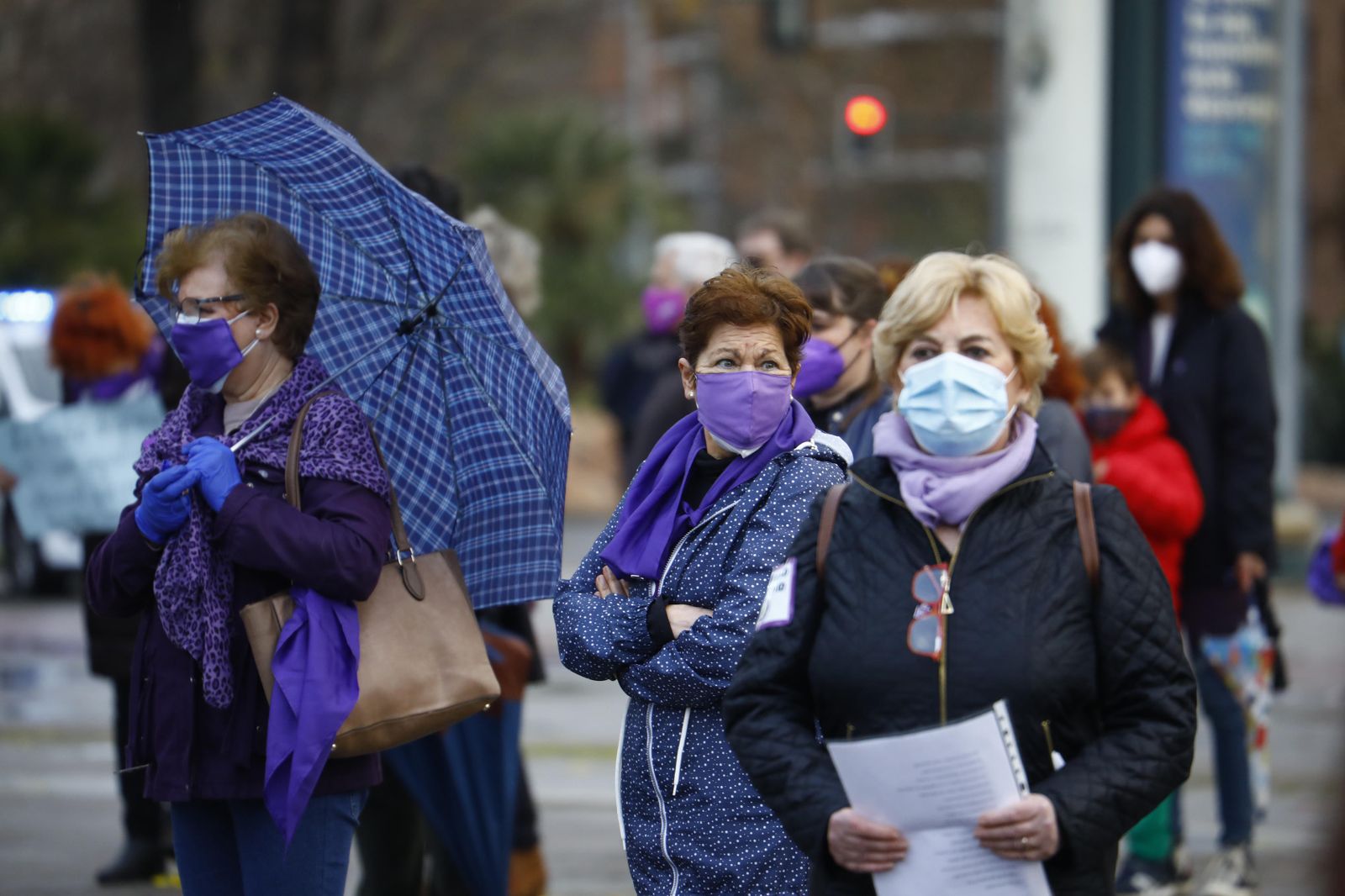 La concentración feminista por el 8-M en fotografías