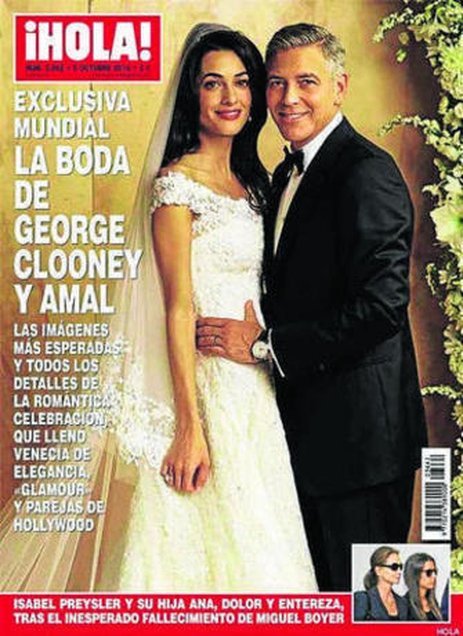 Portadas de las dos revistas que se han hecho con la exclusiva de la boda de George Clooney.