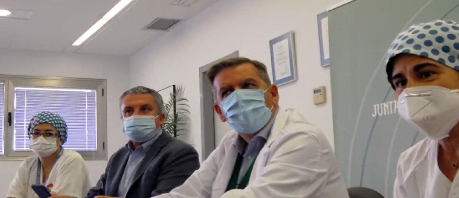 Rueda de prensa online del delegado de Salud en el Hospital de Poniente.