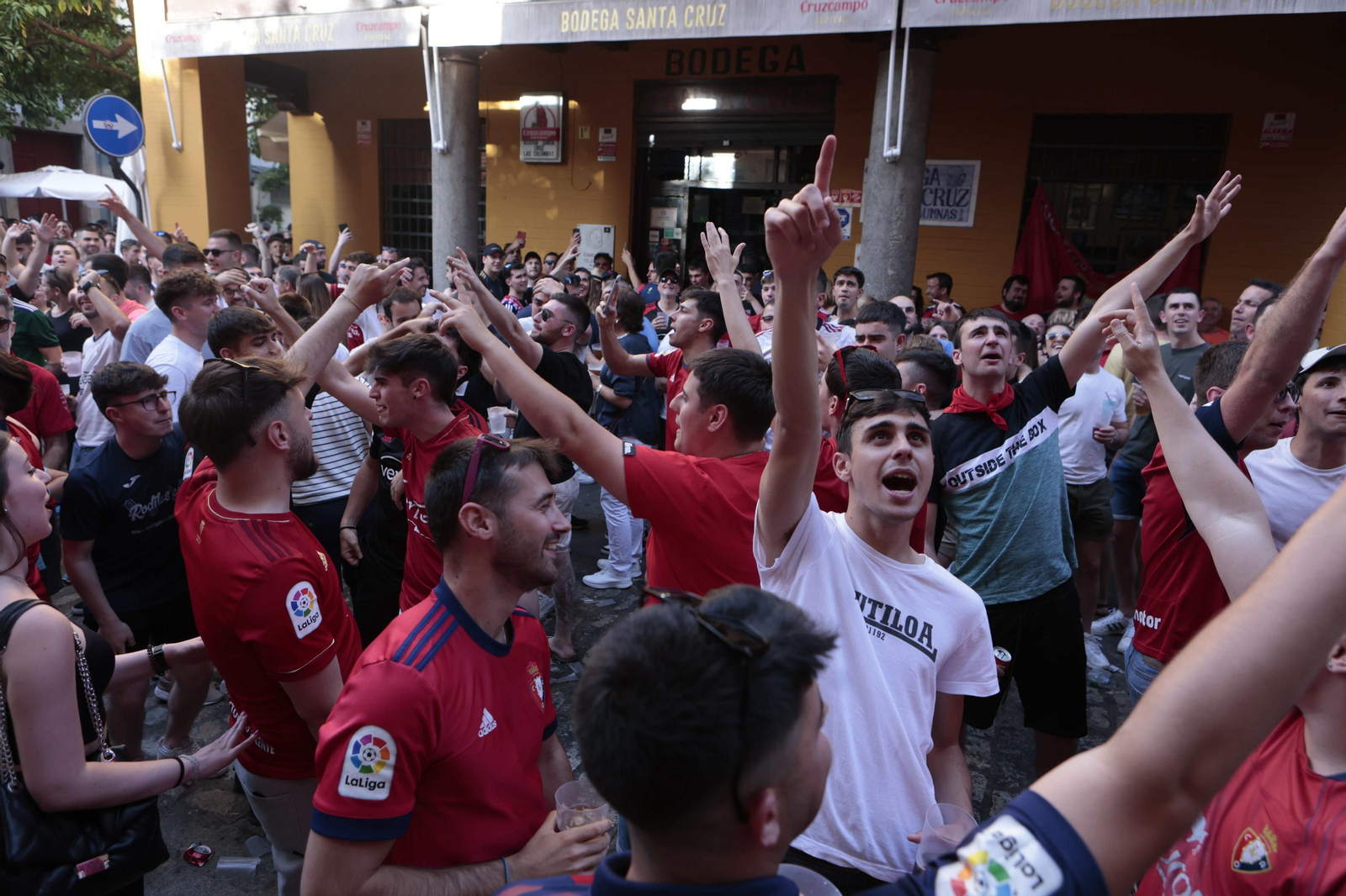 Búscate en las fotos de la afición de Osasuna en Sevilla en la final de la Copa del Rey