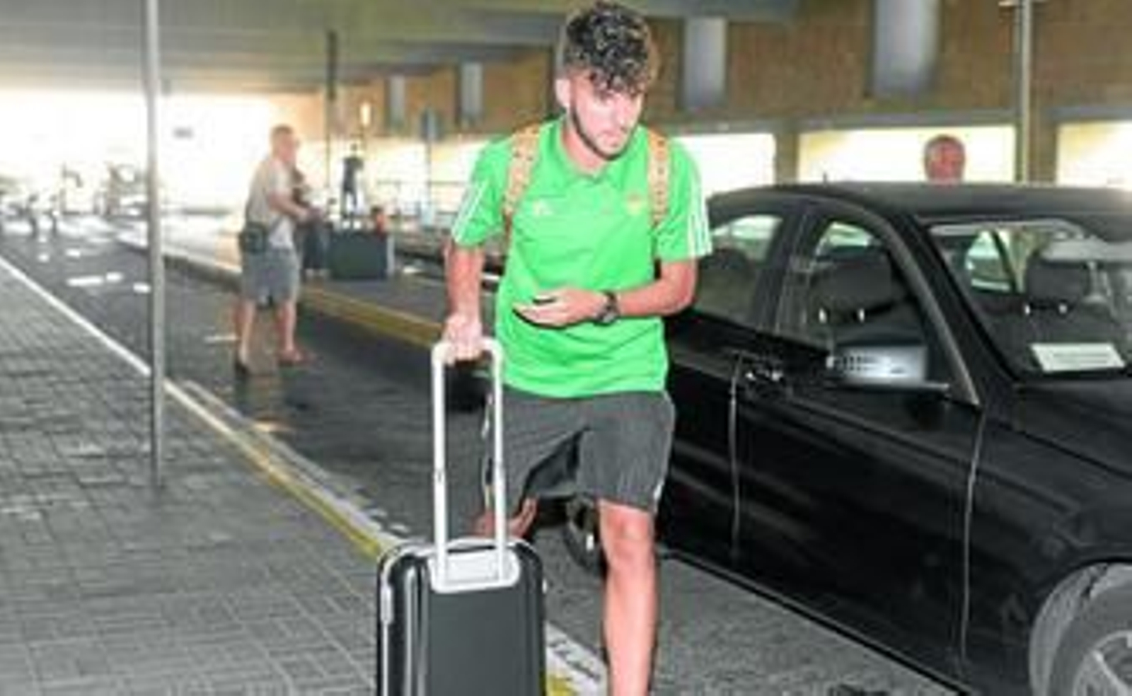 Dani Ceballos, el día de la salida del primer equipo en la pretemporada.