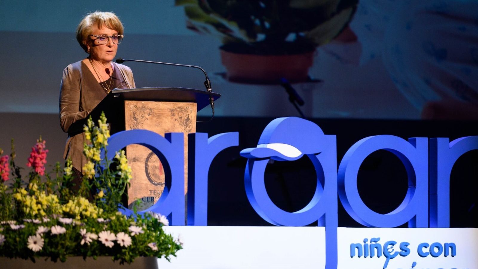 Rosa María Onieva, presidenta de ARGAR durante su intervención en la gala