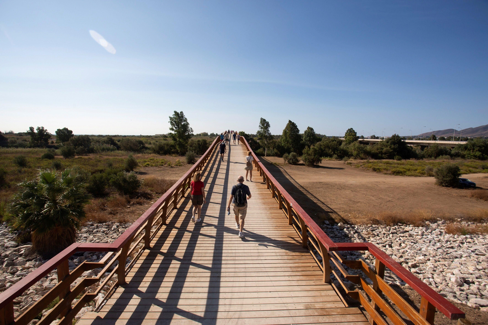 La pasarela del Guadalhorce. La pasarela del Guadalhorce.