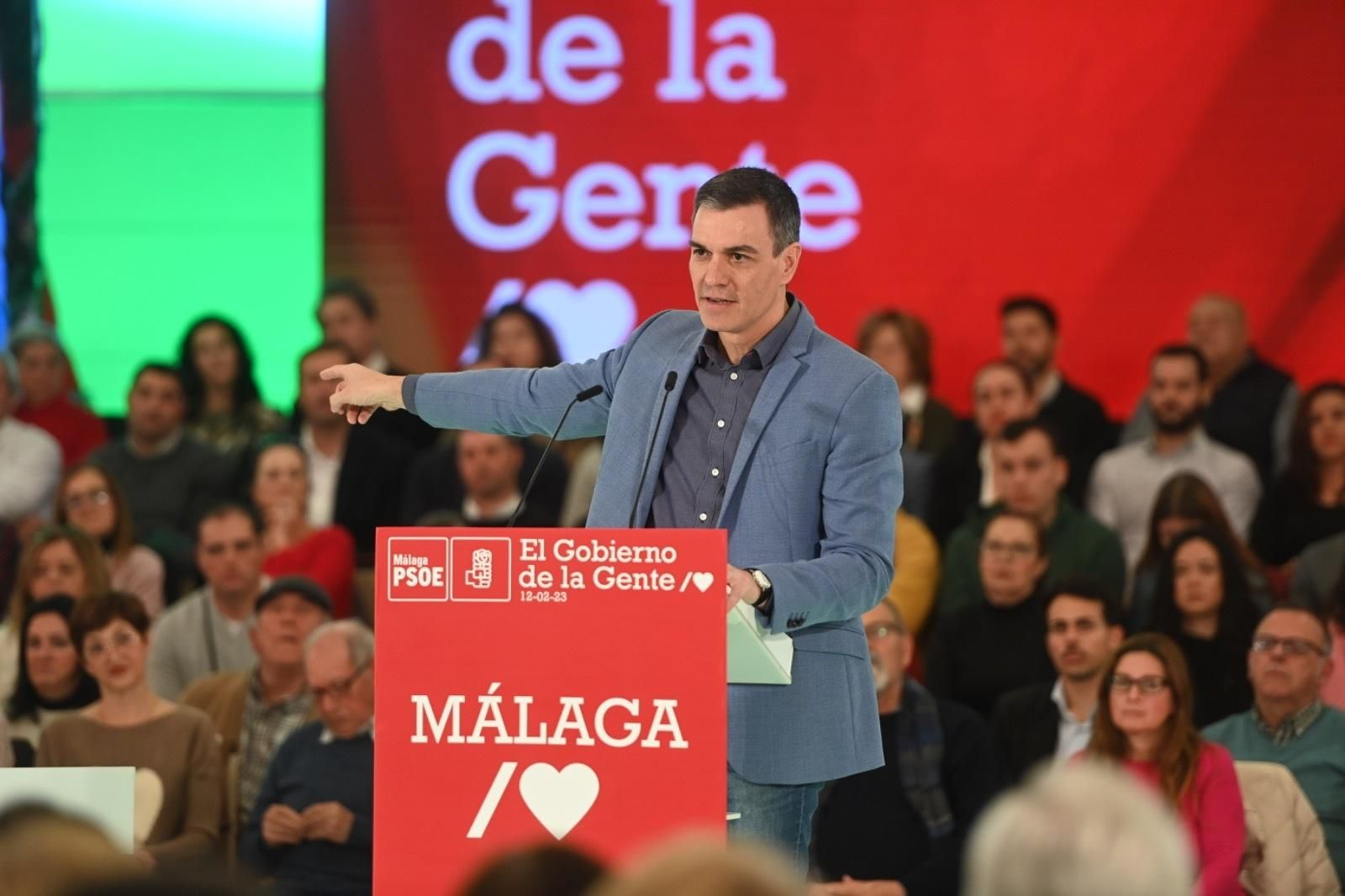 Pedro Sánchez, en febrero en un acto de apoyo a Dani Pérez, el candidato socialista a la Alcaldía de Málaga. Pedro Sánchez, en febrero en un acto de apoyo a Dani Pérez, el candidato socialista a la Alcaldía de Málaga.