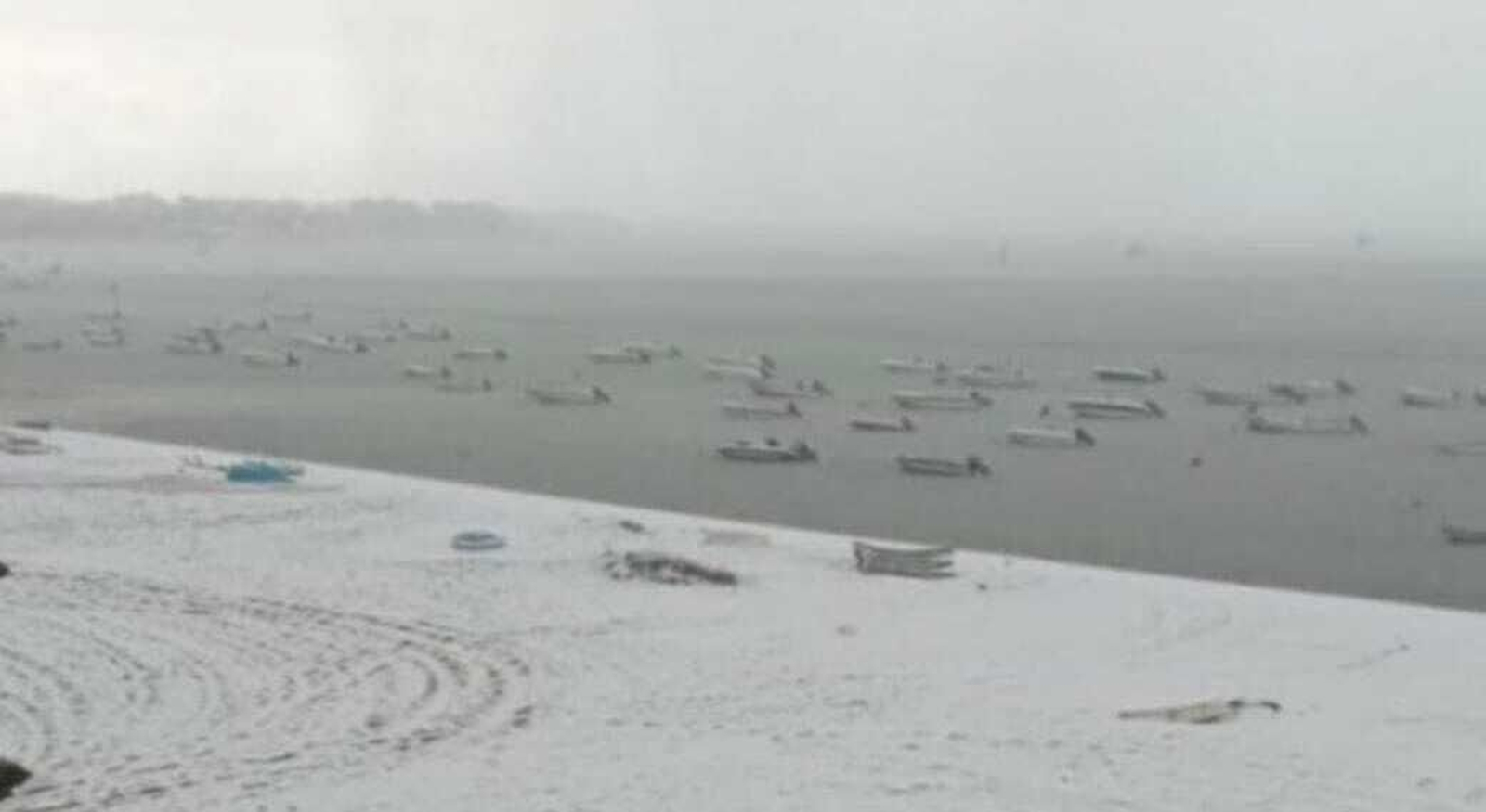 La espectacular granizada de Sanlúcar, en imágenes