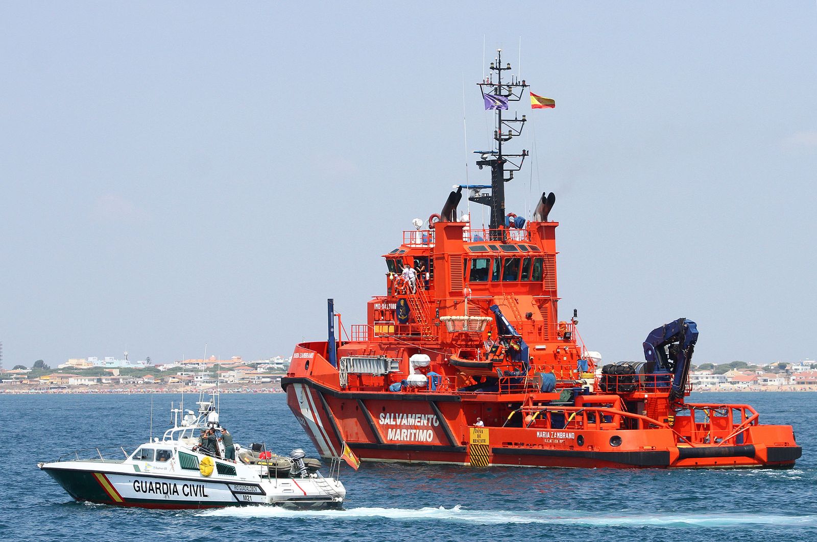 Embarcación de Salvamento Marítimo en Huelva.