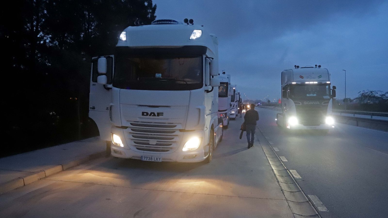 Fotos de la marcha de camiones en el Campo de Gibraltar