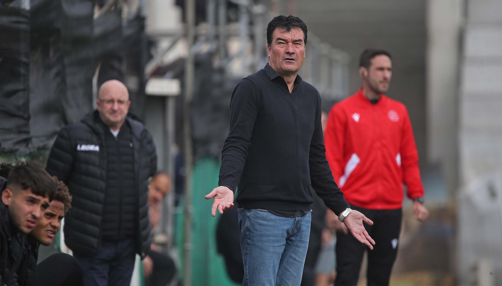 Rafa Escobar, durante el partido.