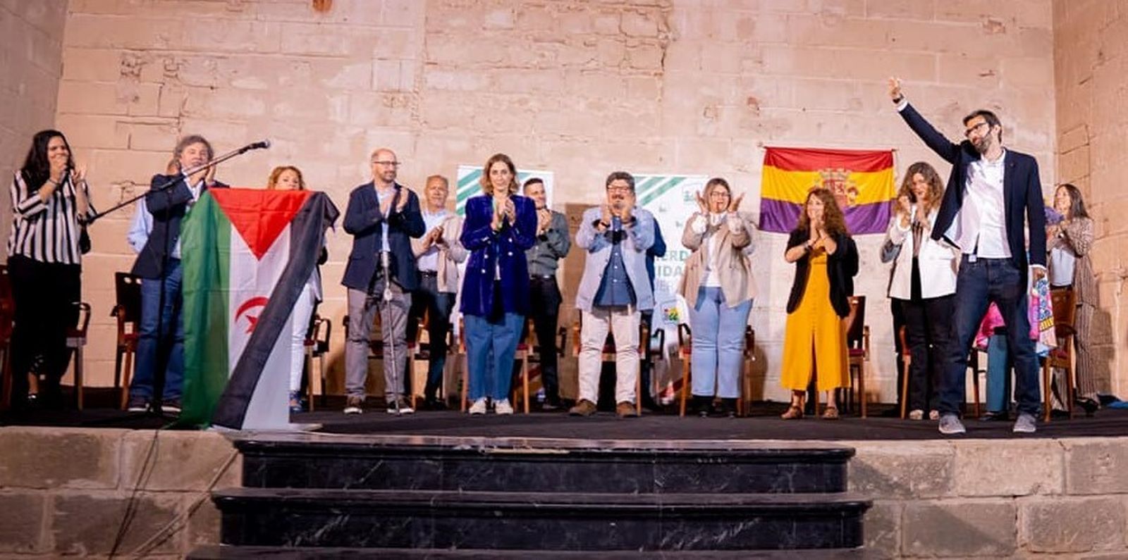 Una imagen de la presentación de la candidatura de Izquierda Unida.