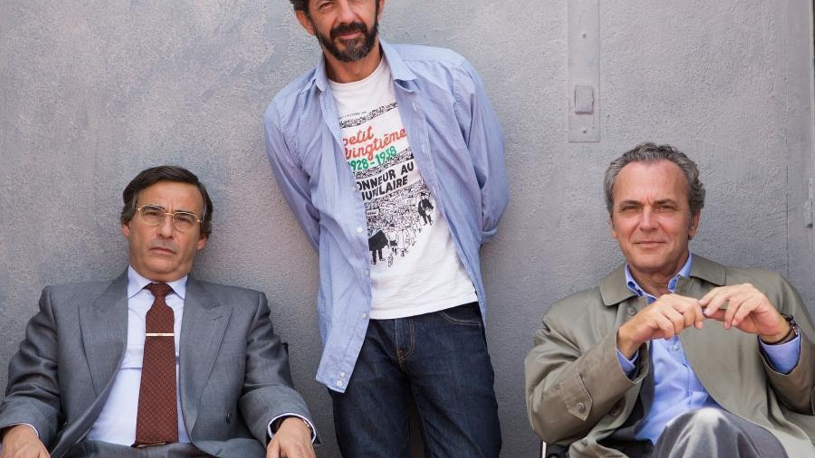 Alberto Rodríguez con los protagonistas de la cinta