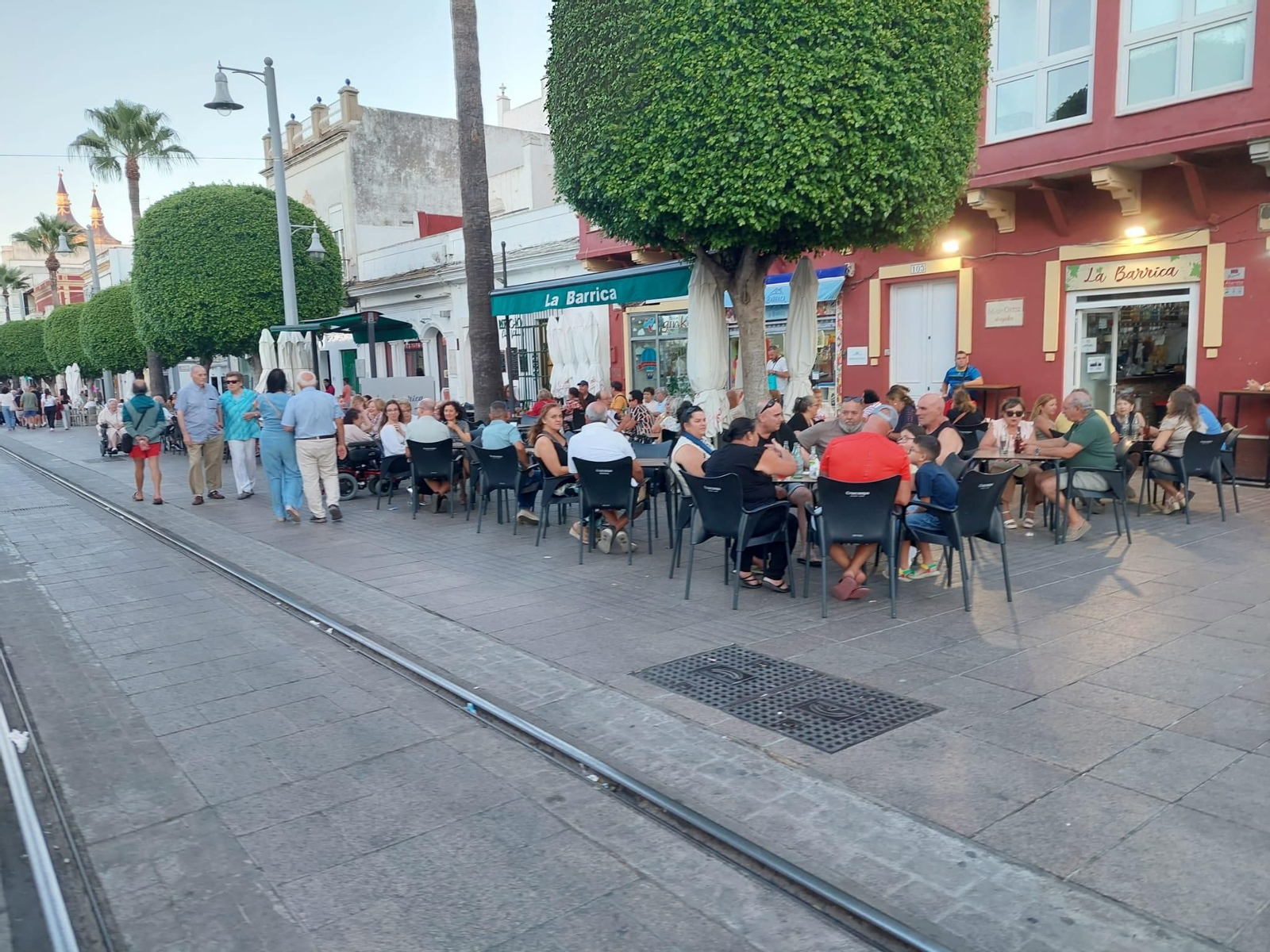 Zona de terrazas de la calle Real.