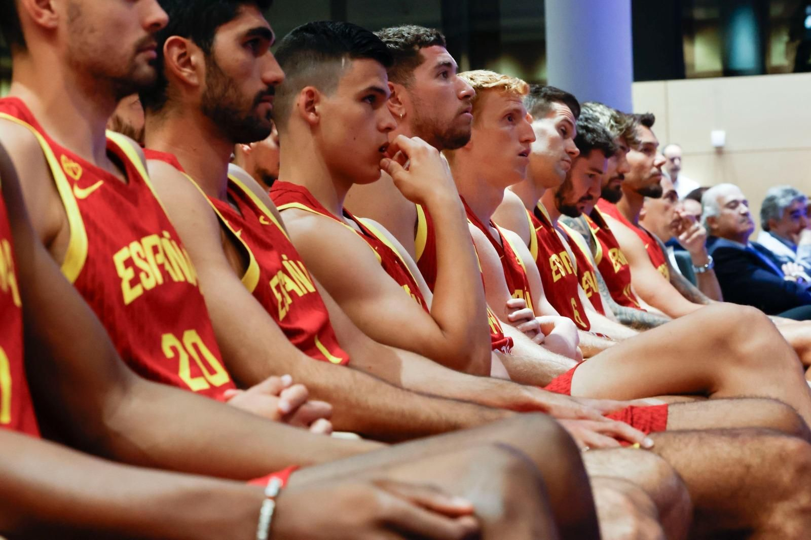 Alberto Díaz y Mario Saint-Supéry, en la presentación de España para el Eurobasket