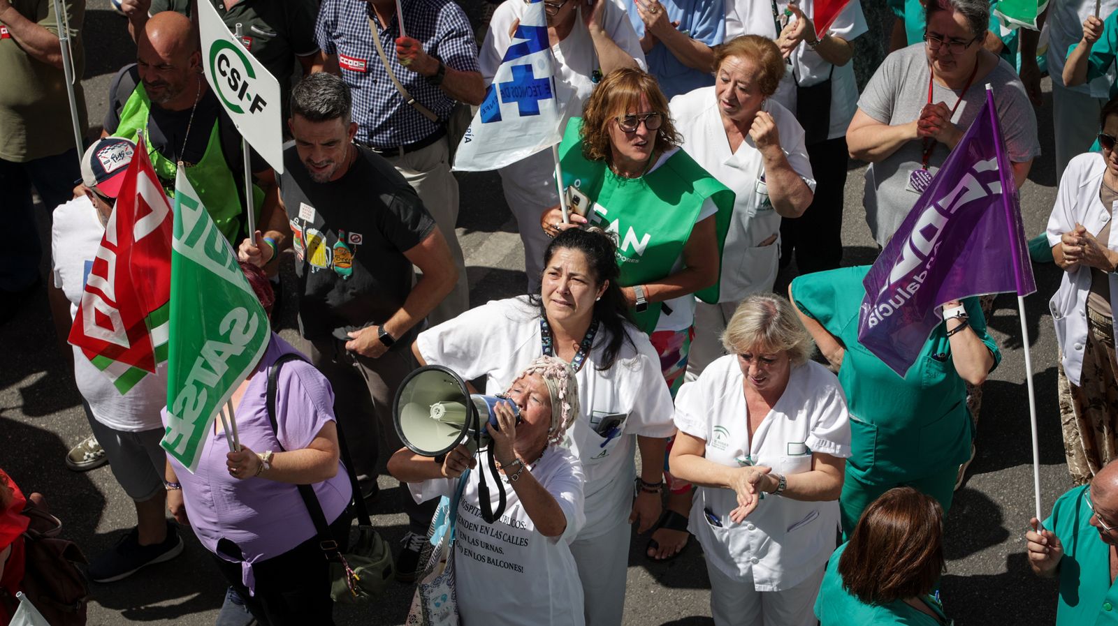 Imágenes de la manifestación en jerez por una Sanidad Pública y de Calidad