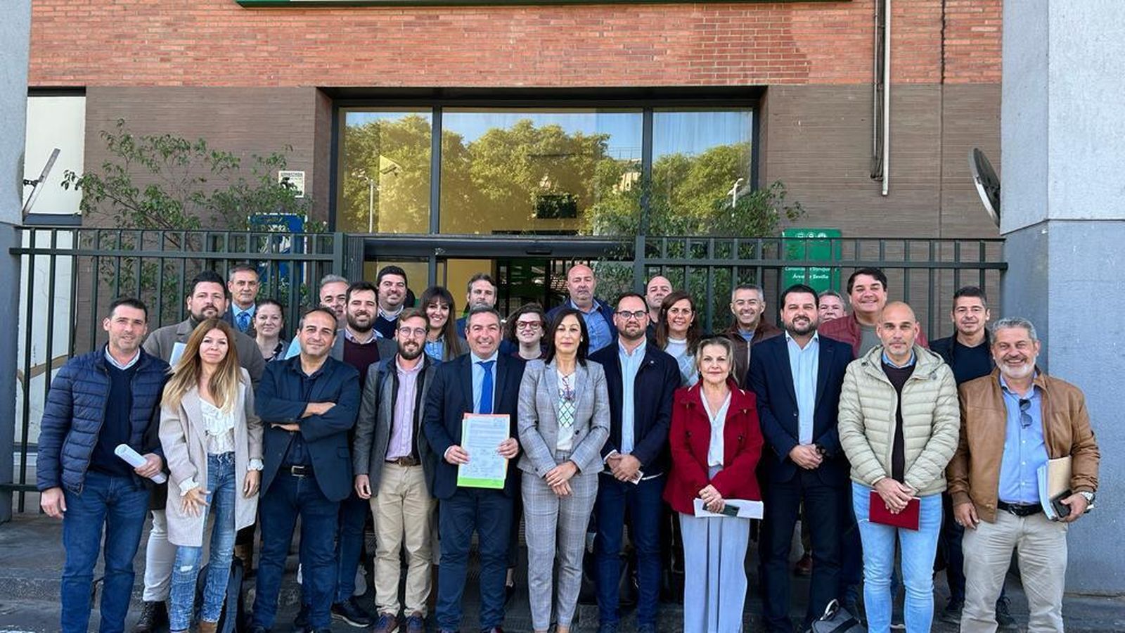 Protesta en el Consorcio de Transportes de 27 municipios la semana pasada.