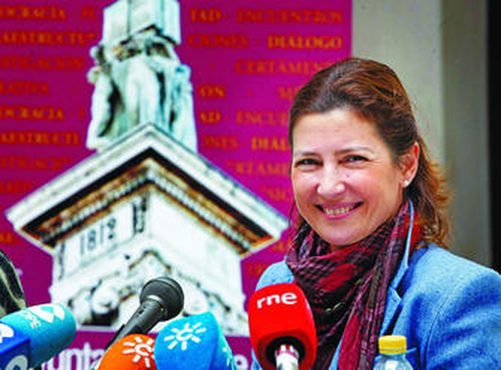 La bailaora y coreógrafa gaditana Sara Baras, durante la rueda de prensa de presentación de su espectáculo 'La Pepa'.