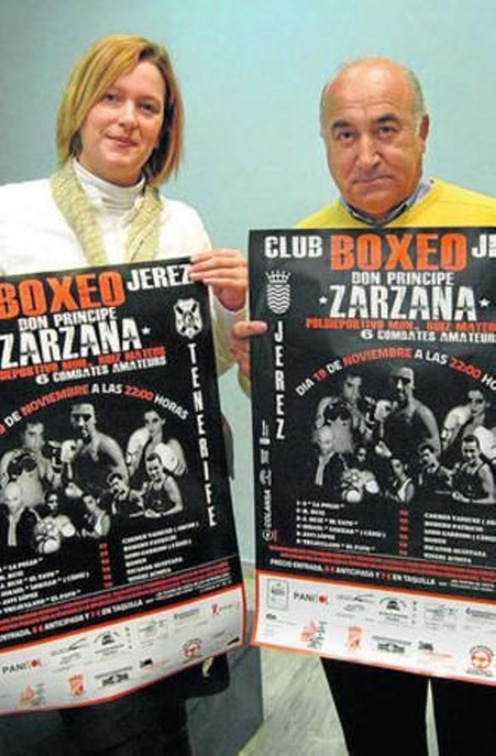 Ainhoa Gil y Juan José Zarzana, ayer durante la presentación.