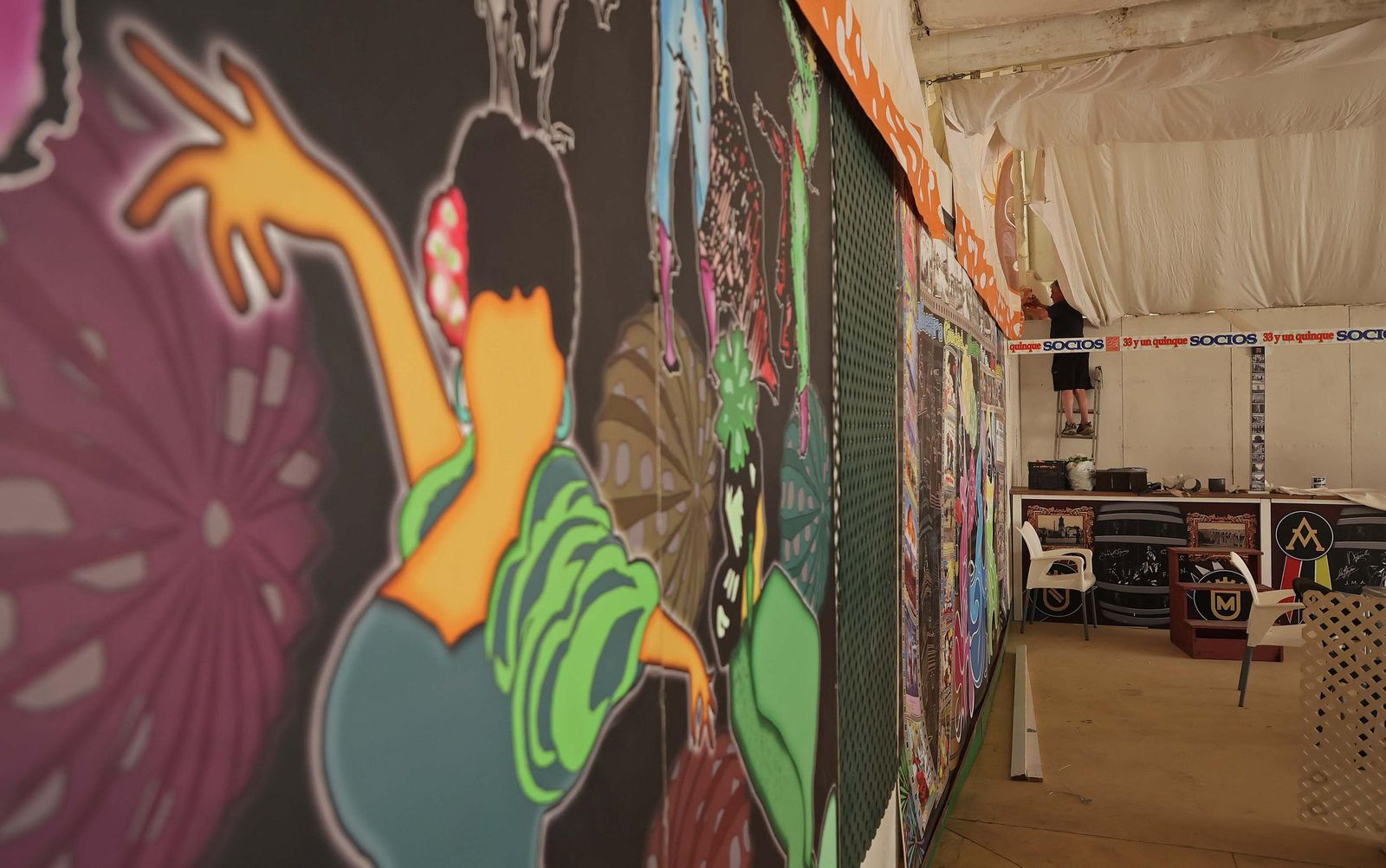 Fotos del montaje de la Feria Real de Algeciras 2025