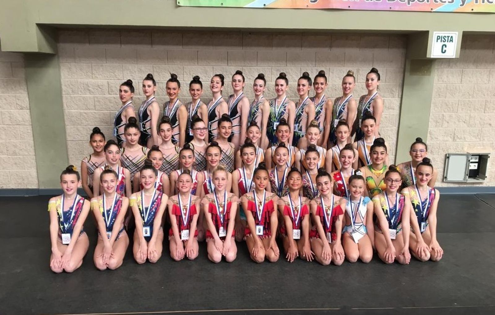 Gimnastas del Club Liceo Córdoba que participaron en el Torneo Juan Beltrán de Roquetas.