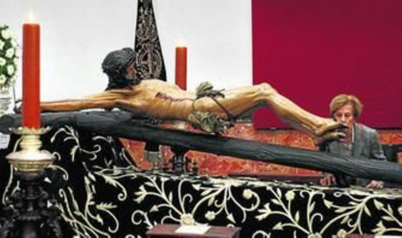 El crucificado de la Buena Muerte de San Agustín, que según insiste José Miguel Sánchez Peña fue tallado por Alonso Martínez.