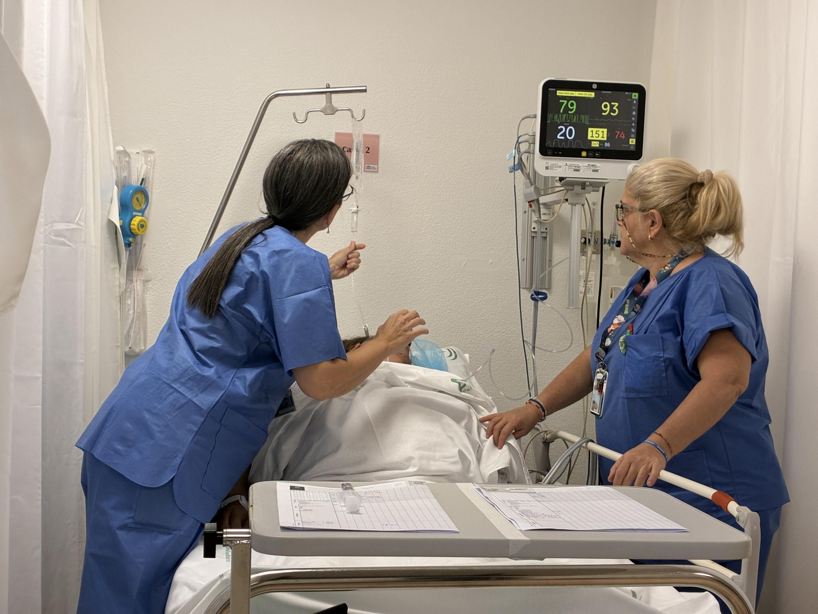 Profesionales en el Hospital de día quirúrgico.