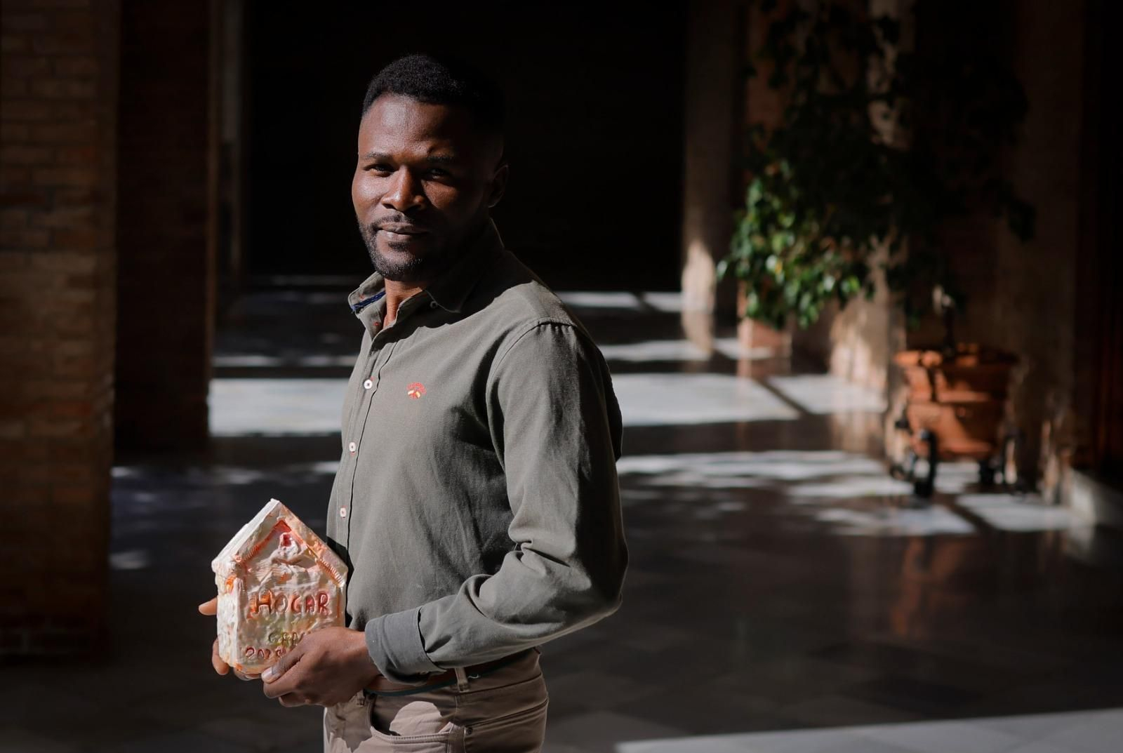 Angelo Sylvio Noutie Tchana, refugiado camerunés en Sevilla.