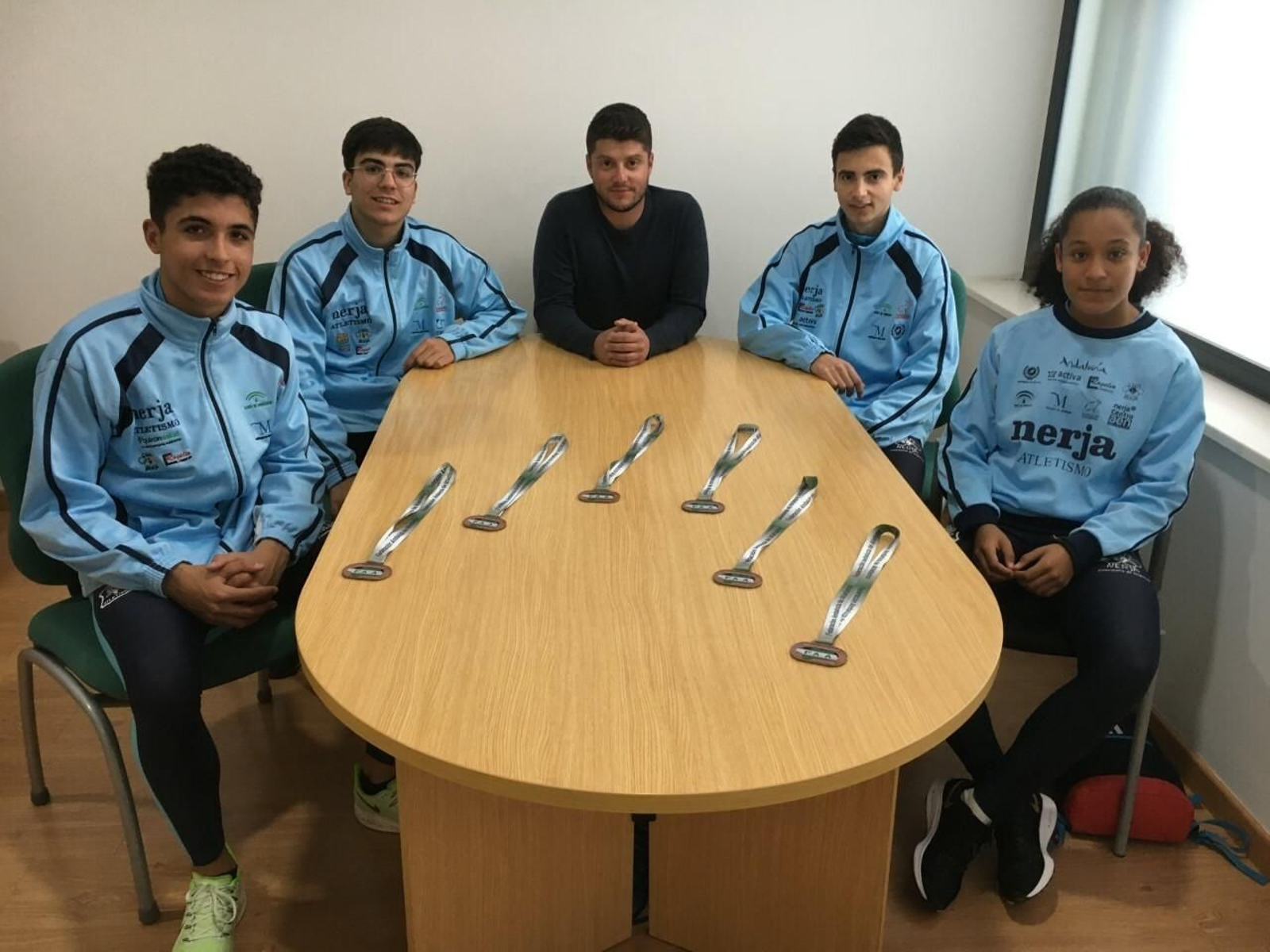 Los cuatro atletas de la villa que competirán en el nacional.