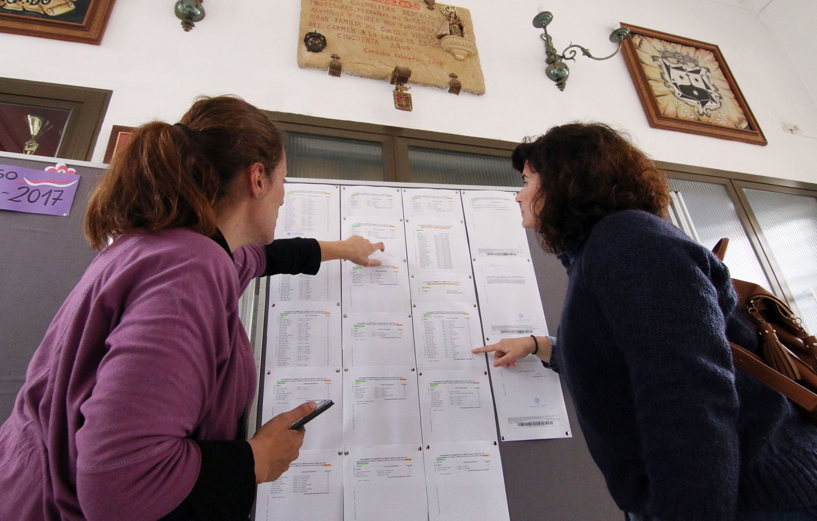 Listas baremadas de las solicitudes de escolarización en una imagen de archivo.