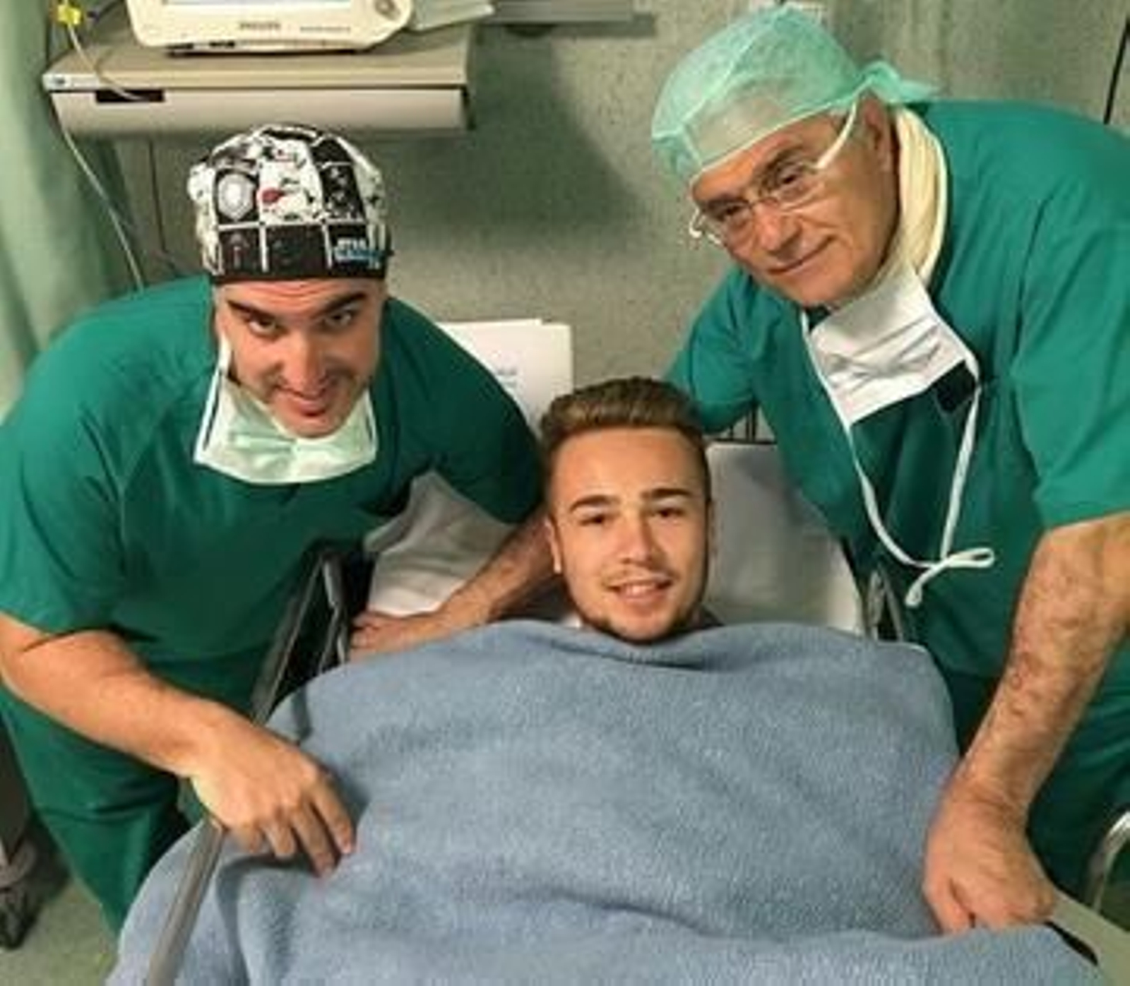 Ontiveros, tras su operación.