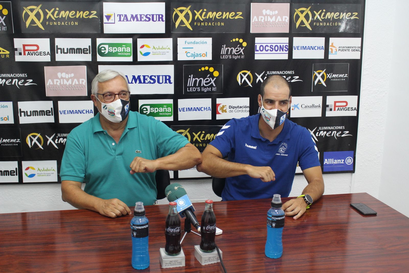 Mariano Jiménez y Javi Ollero, durante su comparecencia de prensa.
