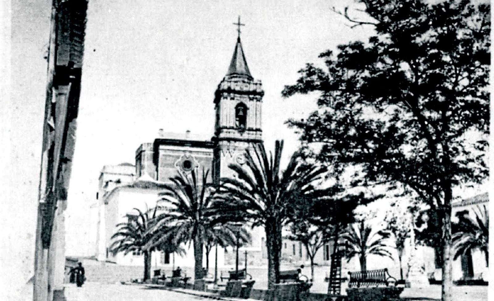 Plaza de San Pedro en Huelva capital a finales del siglo XIX