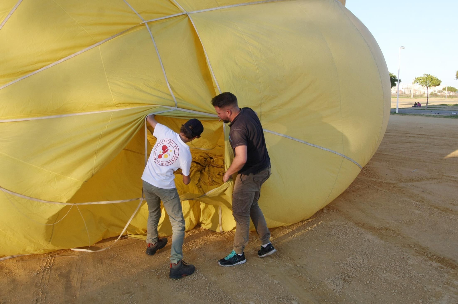 Imágenes del vuelo del globo aeroestático  en Huelva