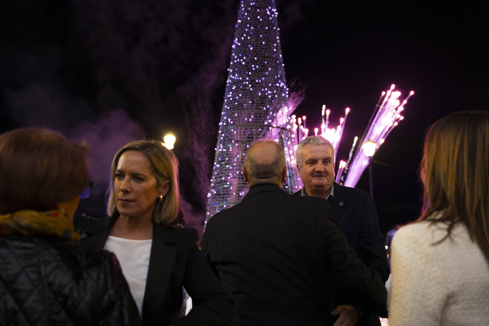 El encendido del alumbrado navideño del Hospital Universitario Torrecárdenas, en imágenes