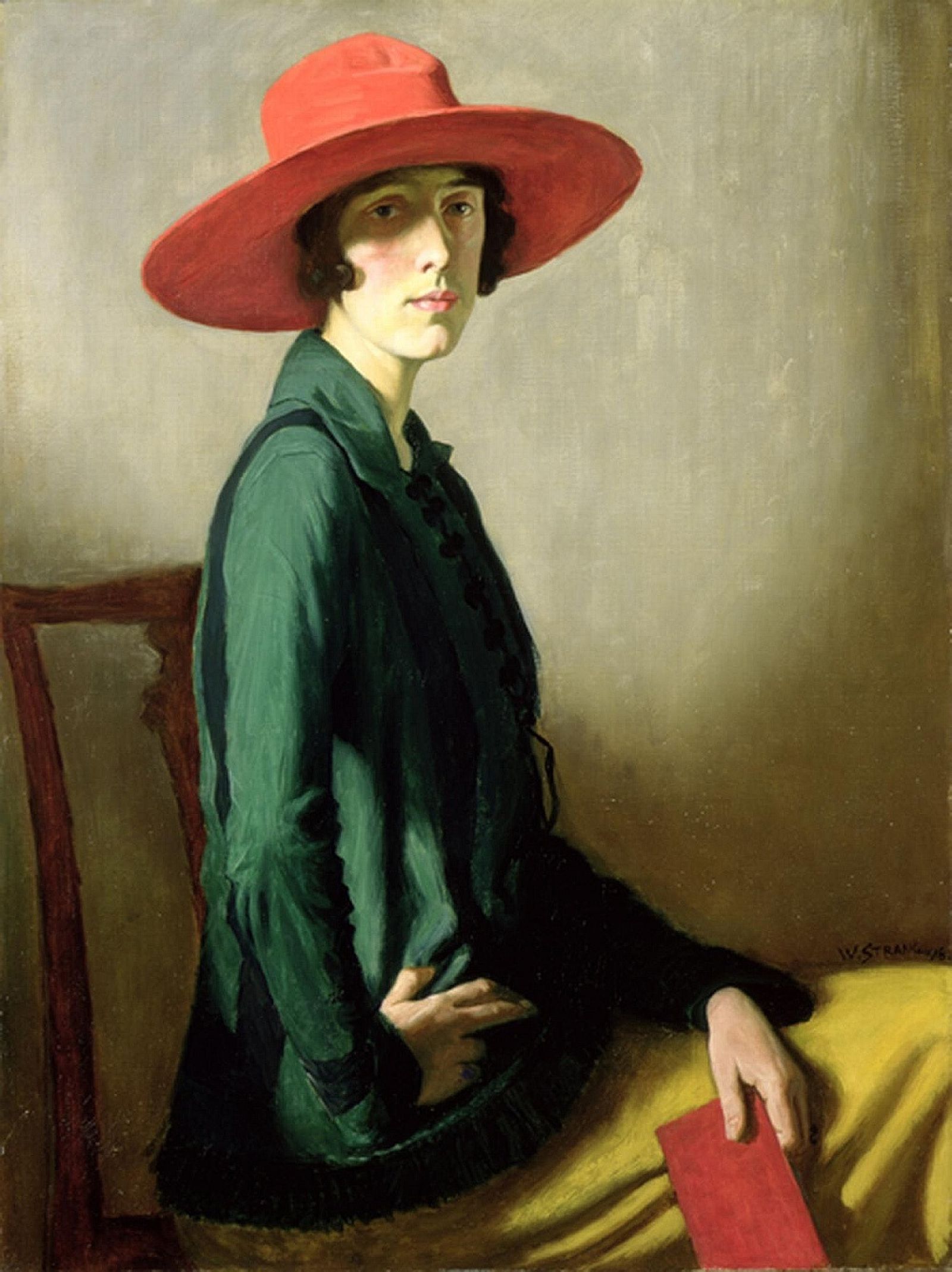 La autora retratada en su juventud (1918) por William Strang.