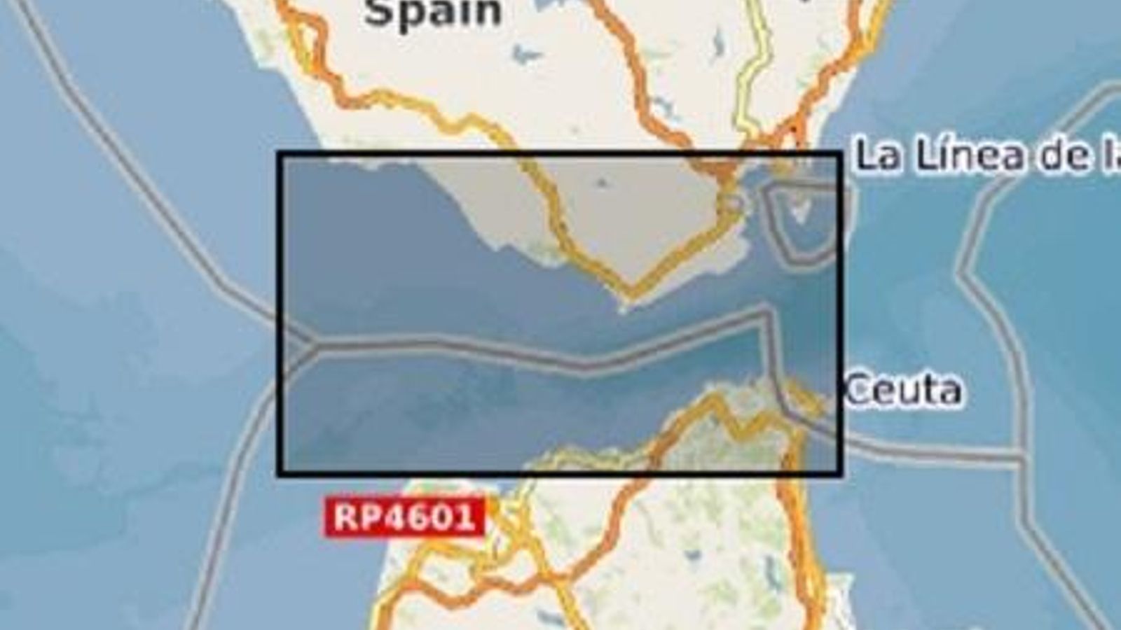 Detalle de la vista previa de la zona de actuación contenida en la web de la Junta. 