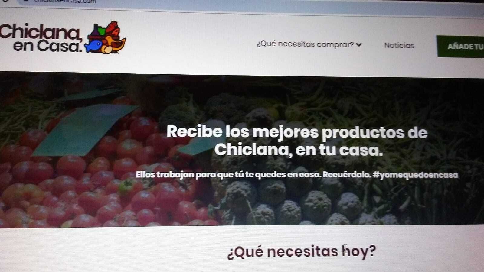 Página web de la nueva plataforma digital.