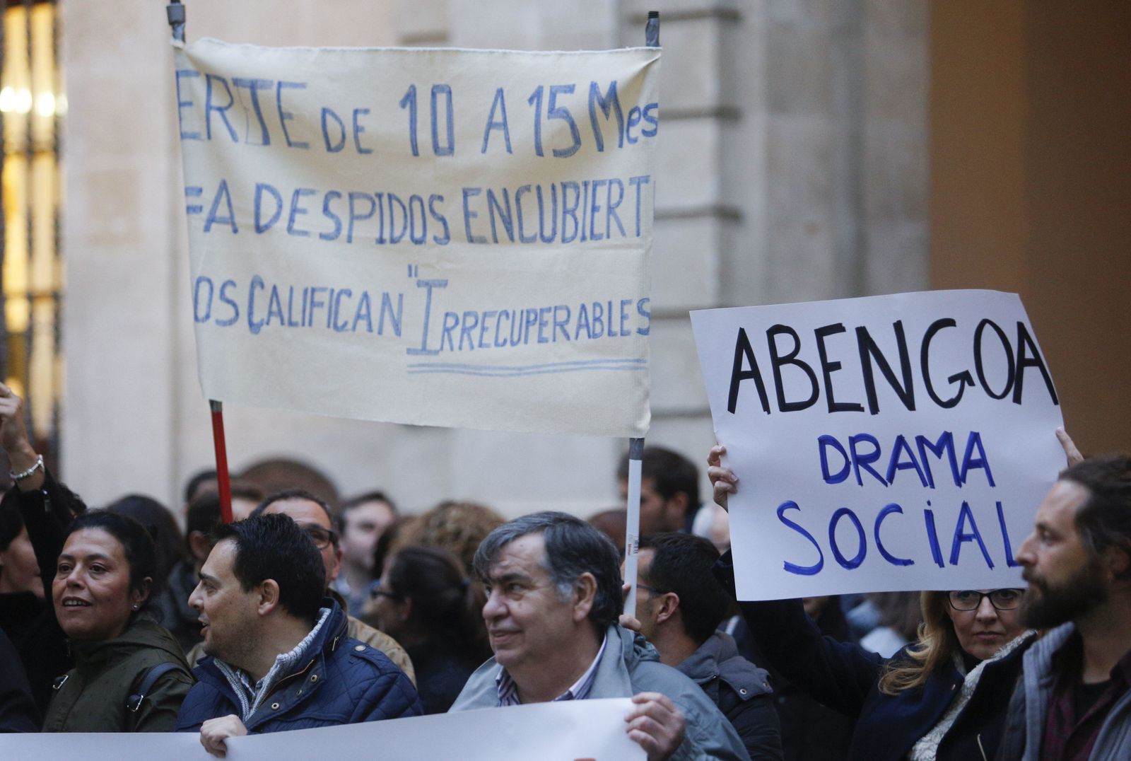 Manifestación de trabajadores de Abengoa.