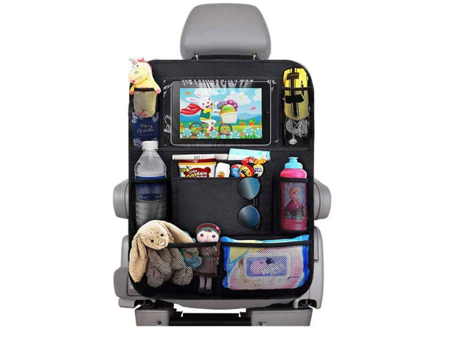 Una muestra del organizador de asientos de coche en venta en Amazon